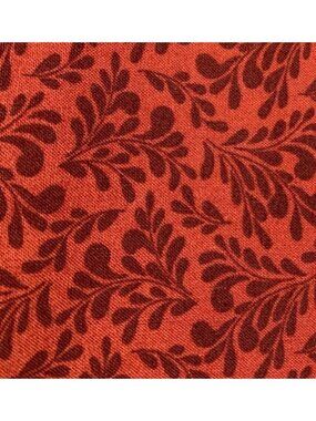Fraktur Fancy Cotton Red Brown Floral Fabric 1/2 yard x 44" Schwenkfelder Librar